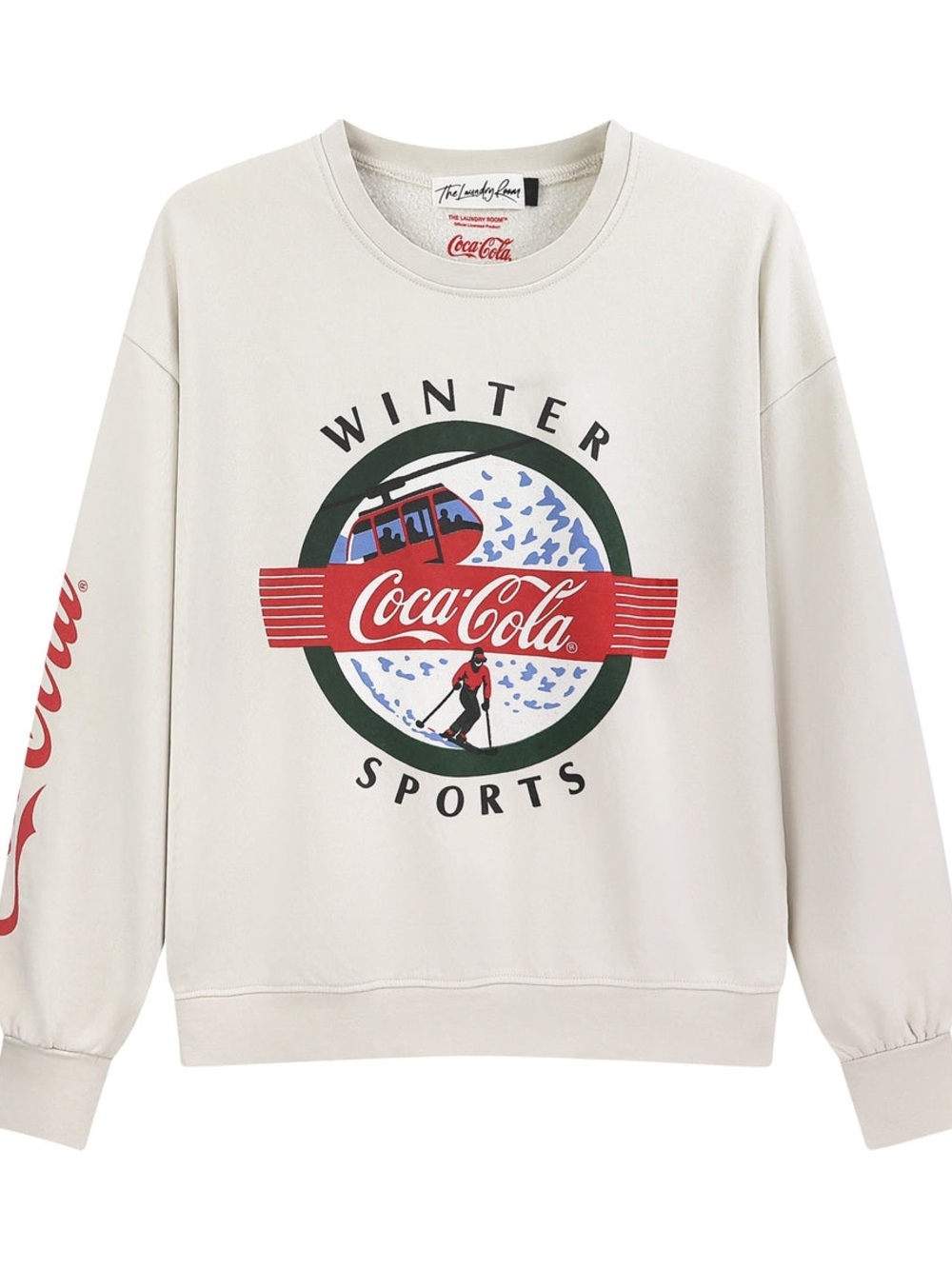 The Laundry Room Coca Cola Winter Sport Classic Crewneck Sweatshirt Bone